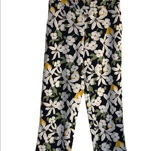 Cynthia Rowley crop  pants 8 floral‎ flowy sporty comfortable Grannycore